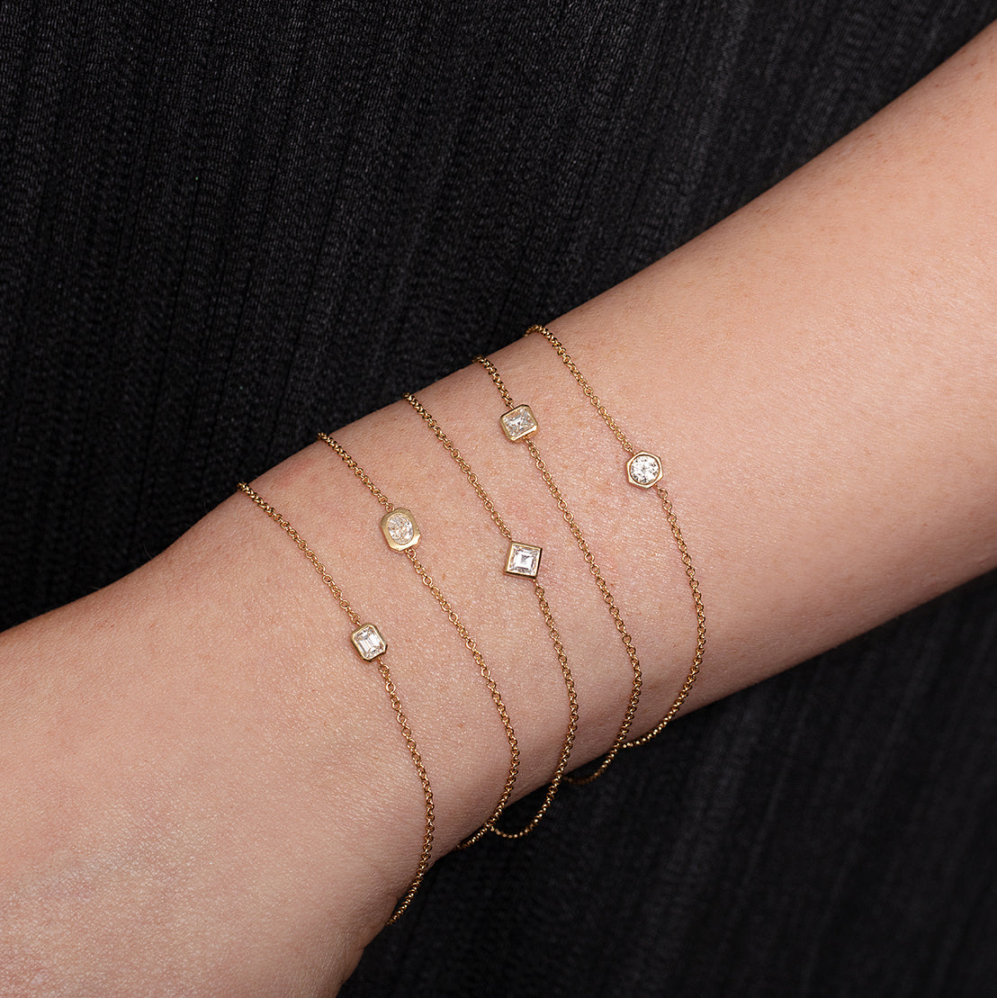 Amazon.com: 14k Gold Diamond Solitaire Bracelet - Brilliant Cut Bezel  Setting - Genuine 0.05Ct, 0.10Ct, 0.15Ct Diamond Bracelet - Elegant Jewelry  for Women and Girls : Handmade Products