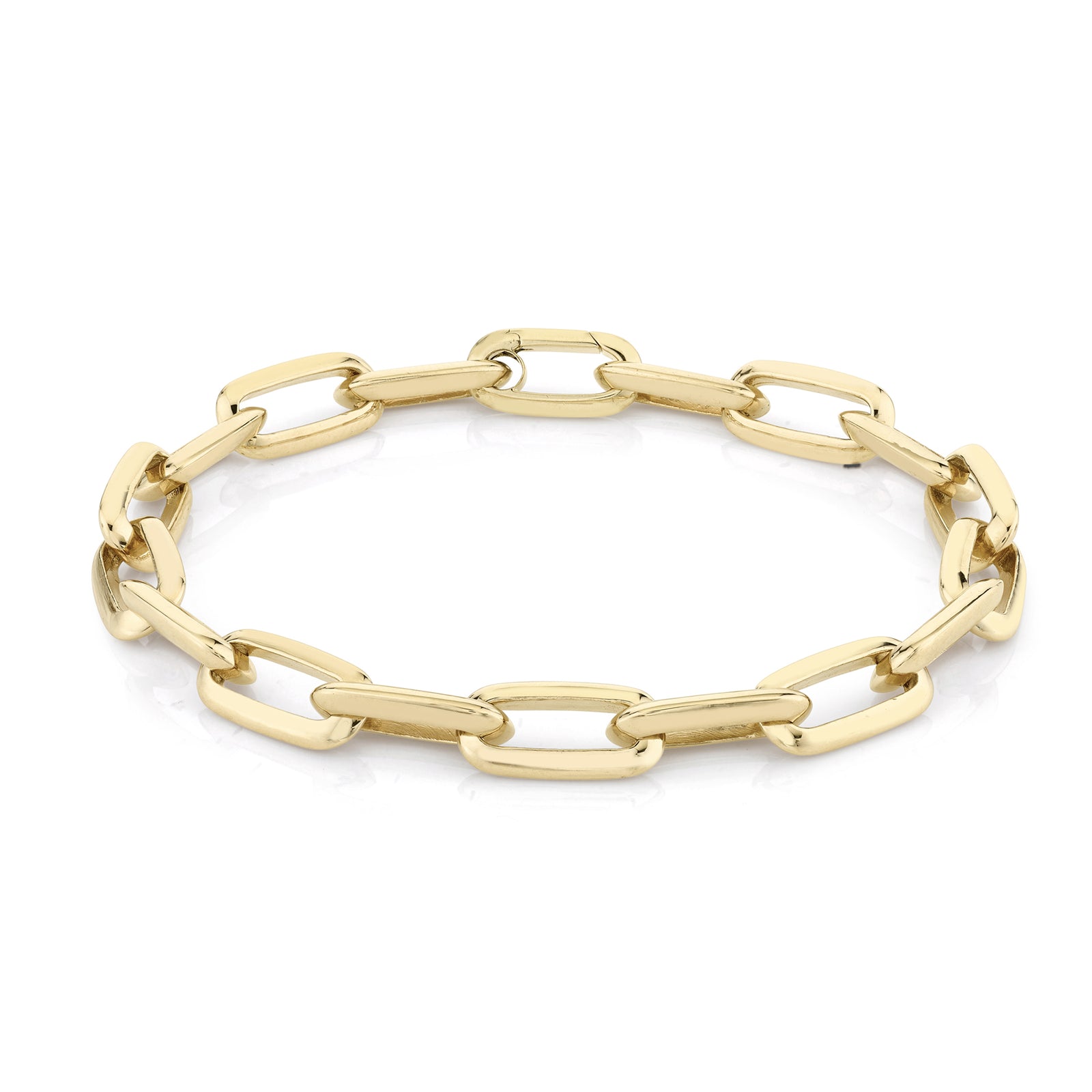 Chubby XL Link Knife Edge Chain Bracelet With Clip Clasp