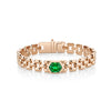 Three Row Cleo Bracelet with Hexagonal Emerald