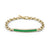 Petite ID Bracelet with Baguette Emeralds