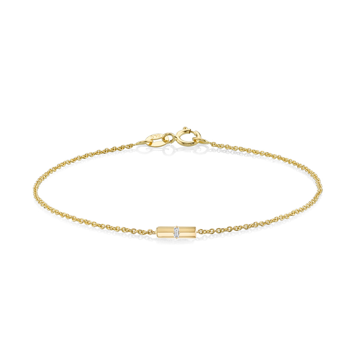 Knife Edge Baguette Bar Bracelet
