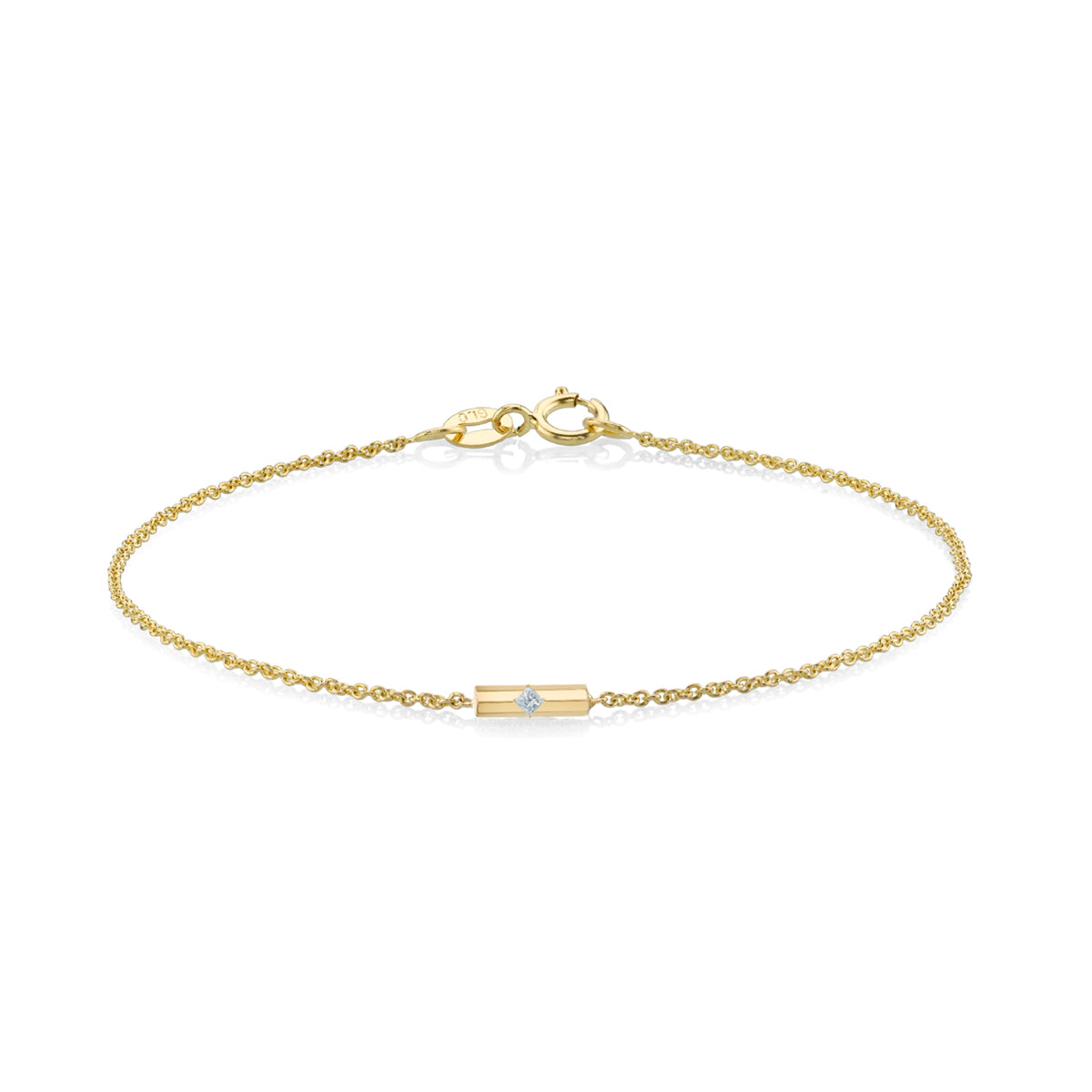 Knife Edge Princess Cut Bar Bracelet
