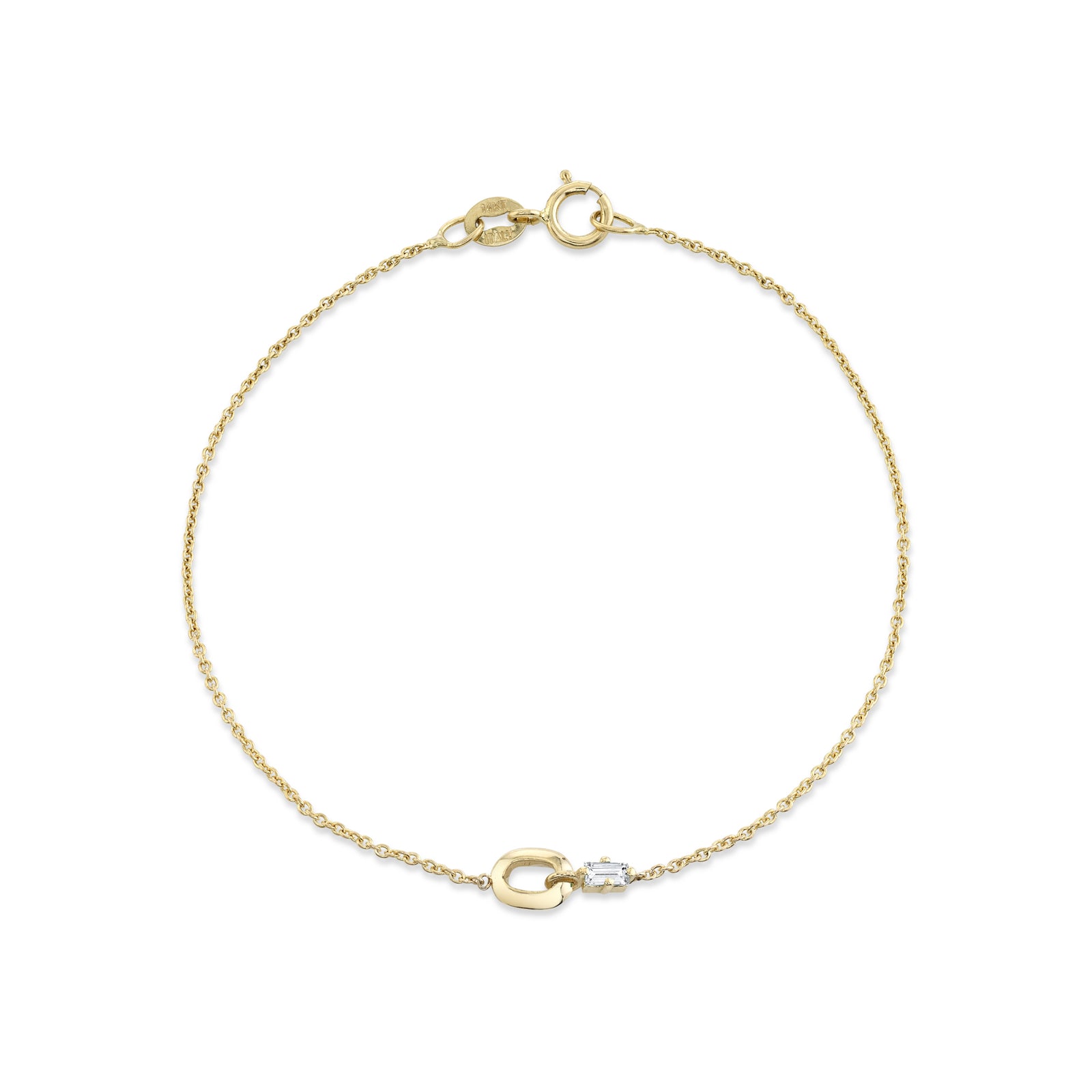 XS Link and Diamond Baguette Bracelet