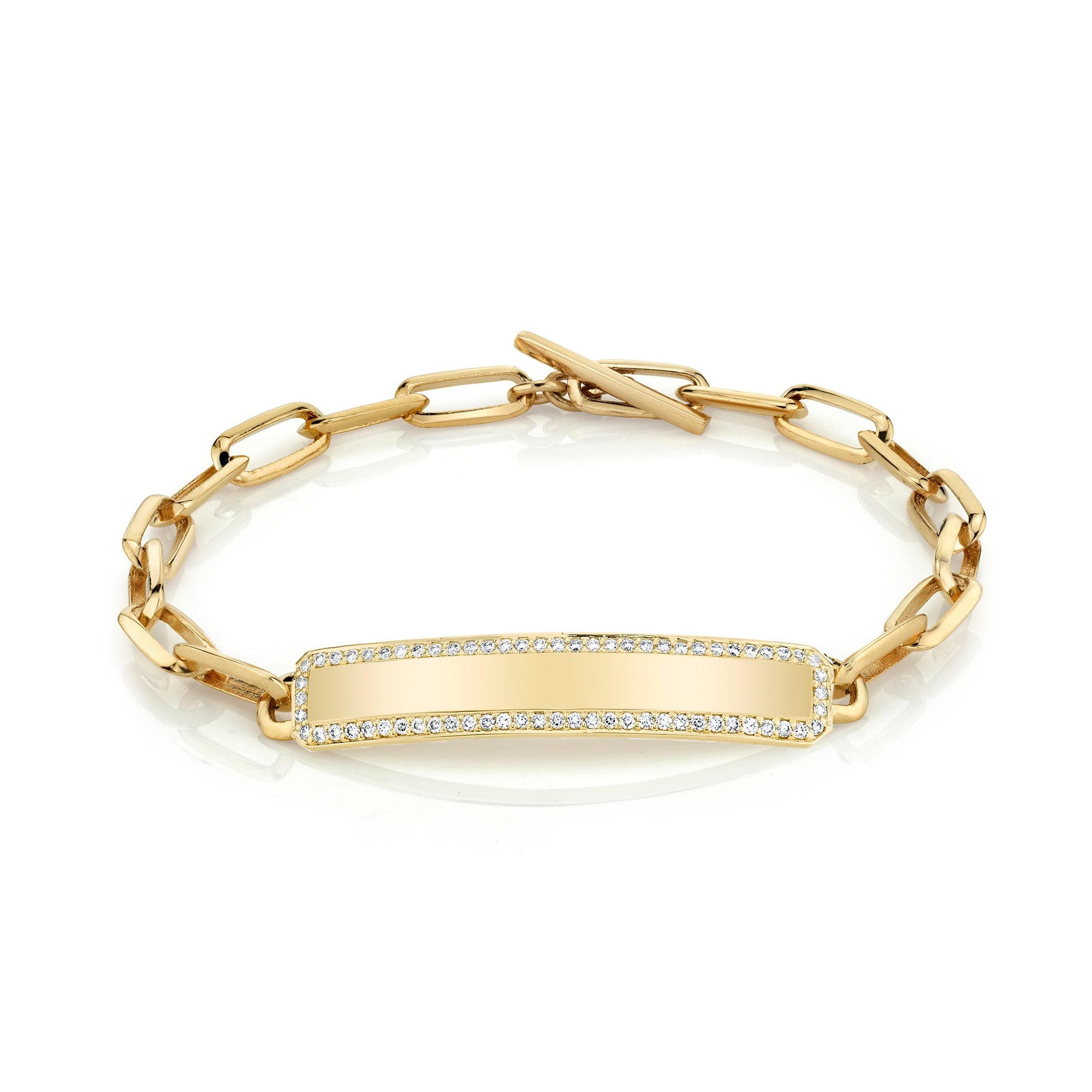 10K Yellow Gold Custom NameId Bracelet with Diamond letters  Exotic  Diamonds