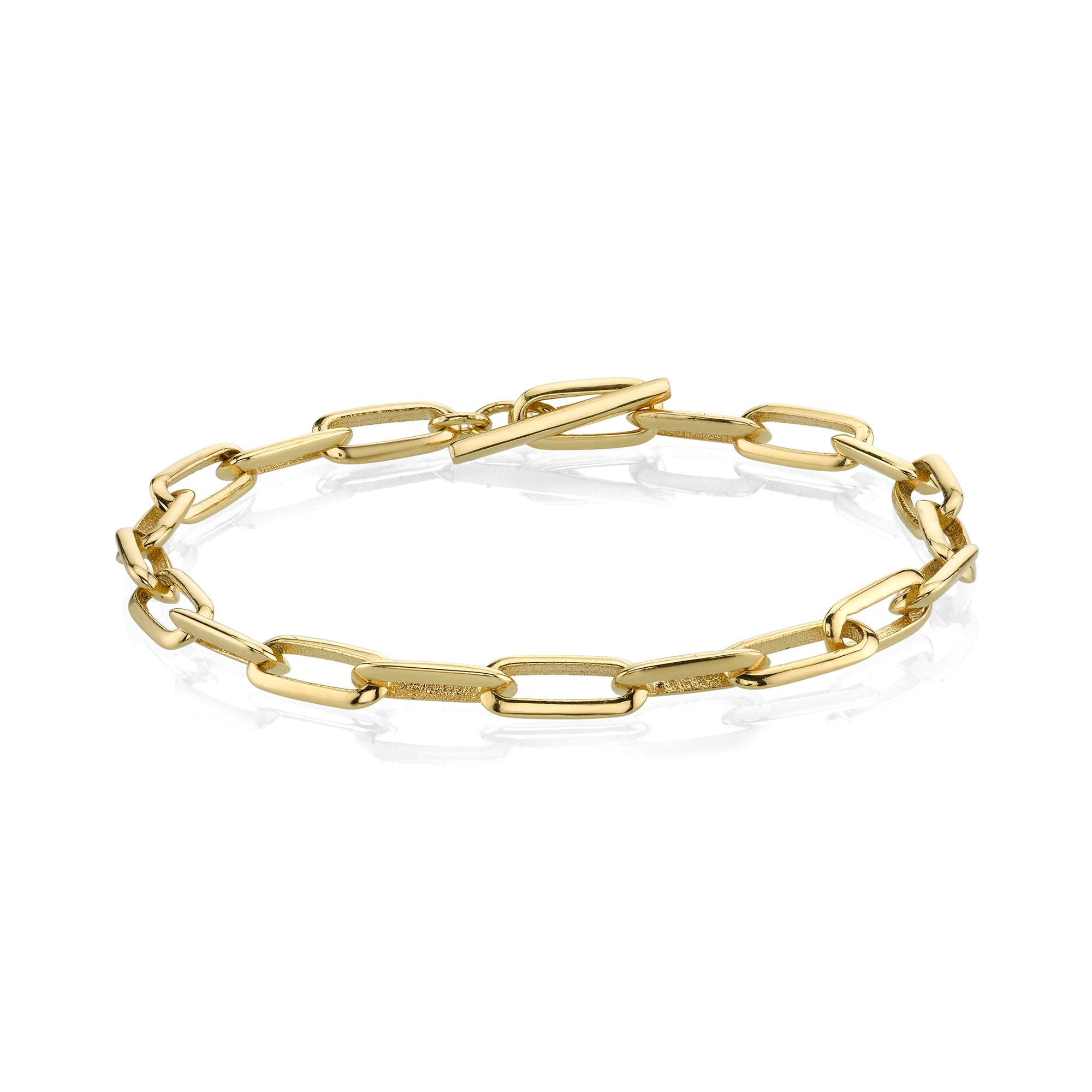 8" Knife Edge Oval Link Chain Bracelet