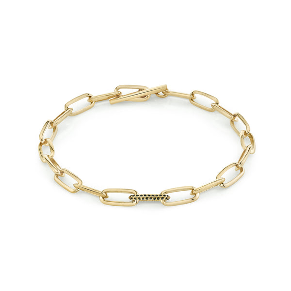 ブレスレット Lizzie Mandler Knife Edge Flat Link Bracelet Flat Link Knife Edge Bracelet with Pavé Bridges - Lizzie Mandler