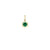 Round Emerald Bezel Solitaire Charm