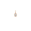 Mini Oval Diamond Bezel Solitaire Charm