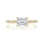 East/West Emerald Cut Diamond with Signature Knife Edge Pave Band