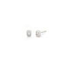 Single Mini Emerald Cut Diamond Bezel Solitaire Stud