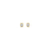 Single Mini Oval Diamond Bezel Solitaire Stud