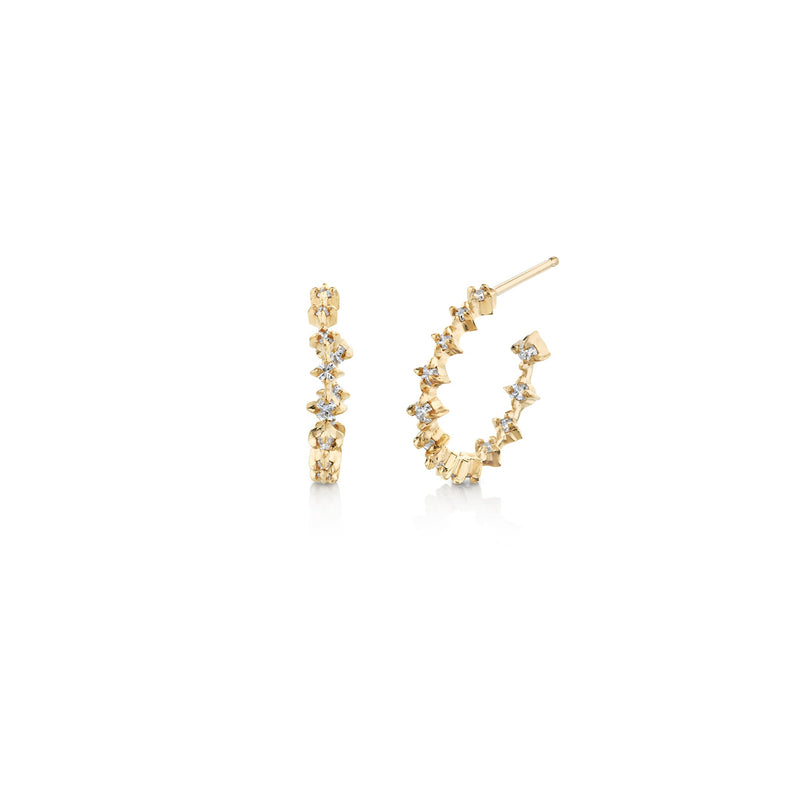 Small Graduated Diamond Hoops