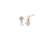 Éclat Alternating Diamond and Pearl Drop Earrings
