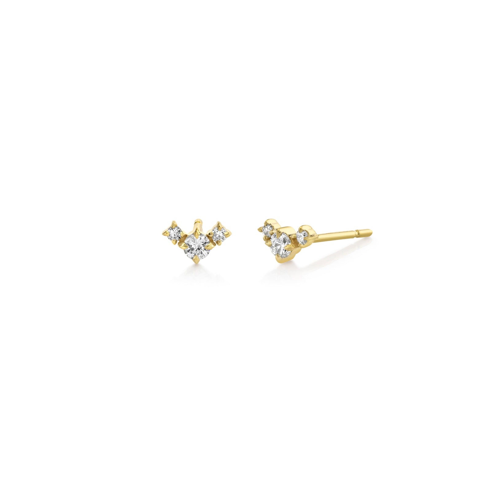 Eclat Triple Diamond V Stud