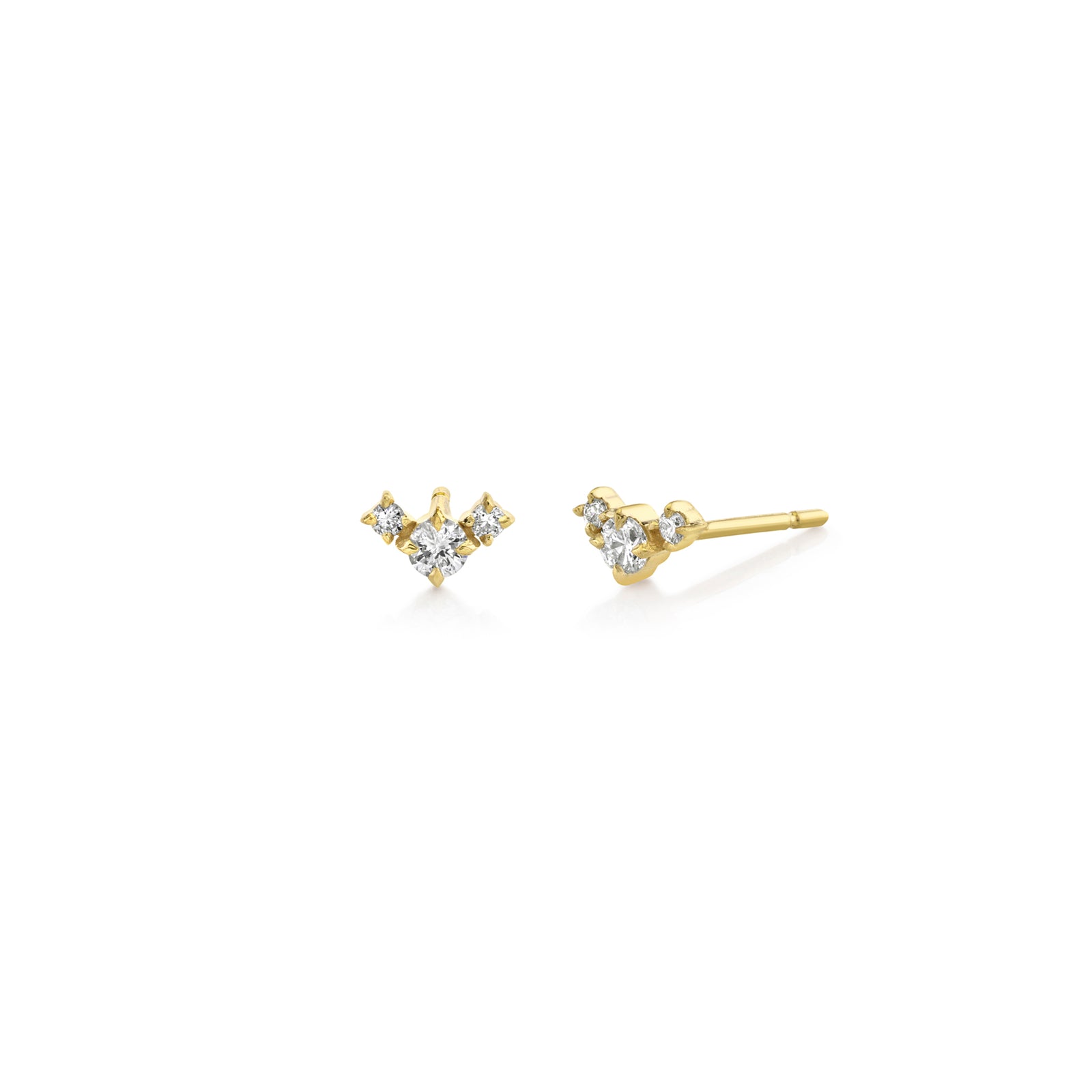 Eclat Triple Diamond V Stud