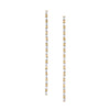 XL Baguette Link Drop Earrings with White Diamond Baguettes