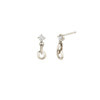 White Diamond Drop Earring With XS Link