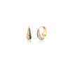 Small Crescent Hoops with Othello Pave