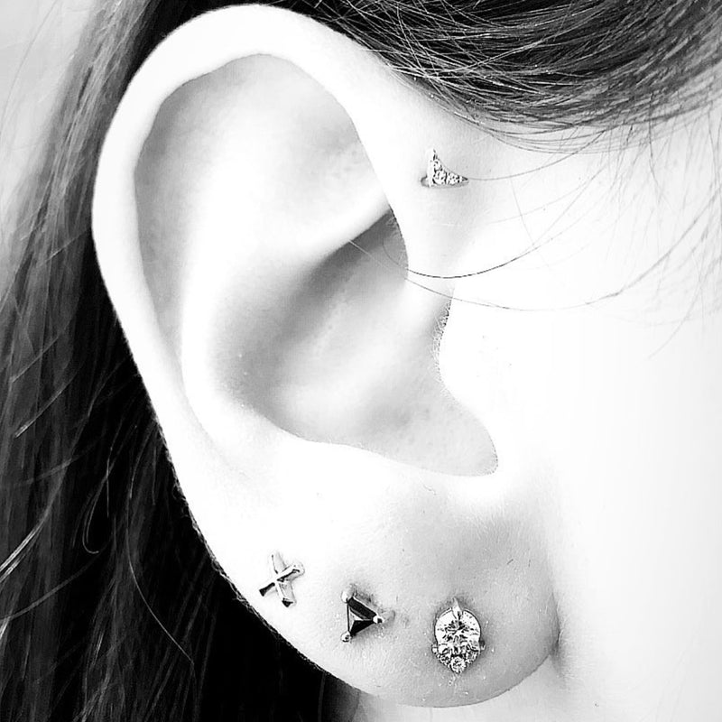 Pave Diamond Spike Stud