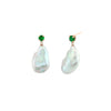 Emerald and Pearl Baroque Drops