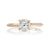 Asscher Diamond with Signature Knife Edge Solitaire Band with Flip Pave