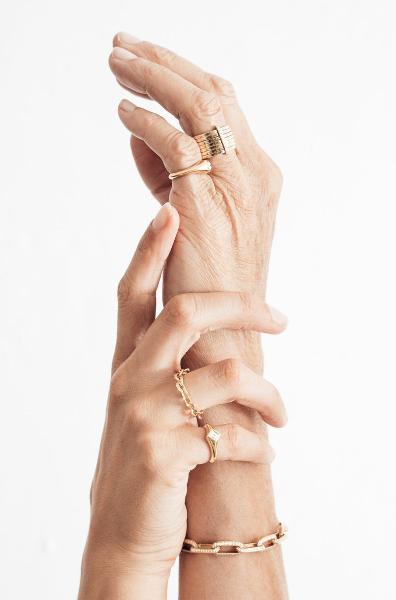 7 Day Pave Diamond Ring