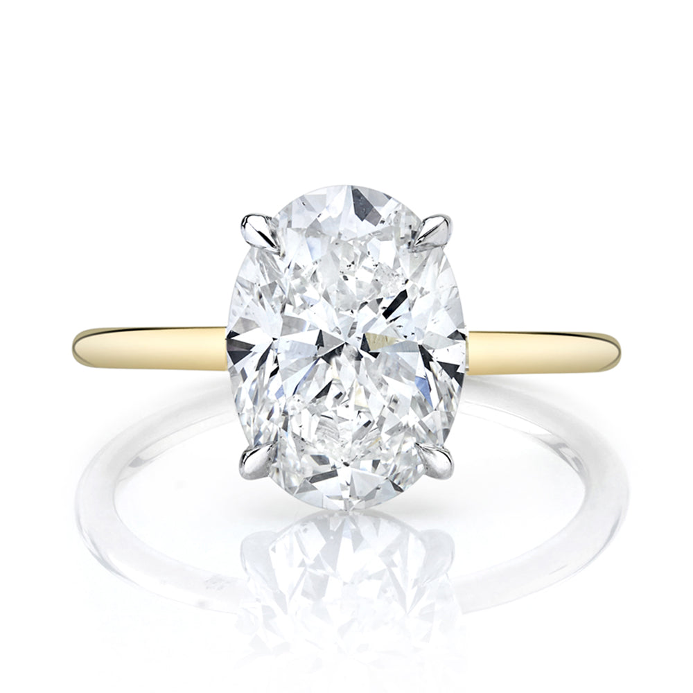 Oval Diamond with Two Tone Band