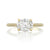 East/West Oval Diamond with Signature Knife Edge Pave Band