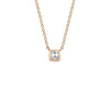 Asscher Diamond Bezel Solitaire Necklace