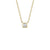 Asscher Diamond Bezel Solitaire Necklace