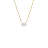 Mini Prong Set Emerald Cut Diamond Necklace