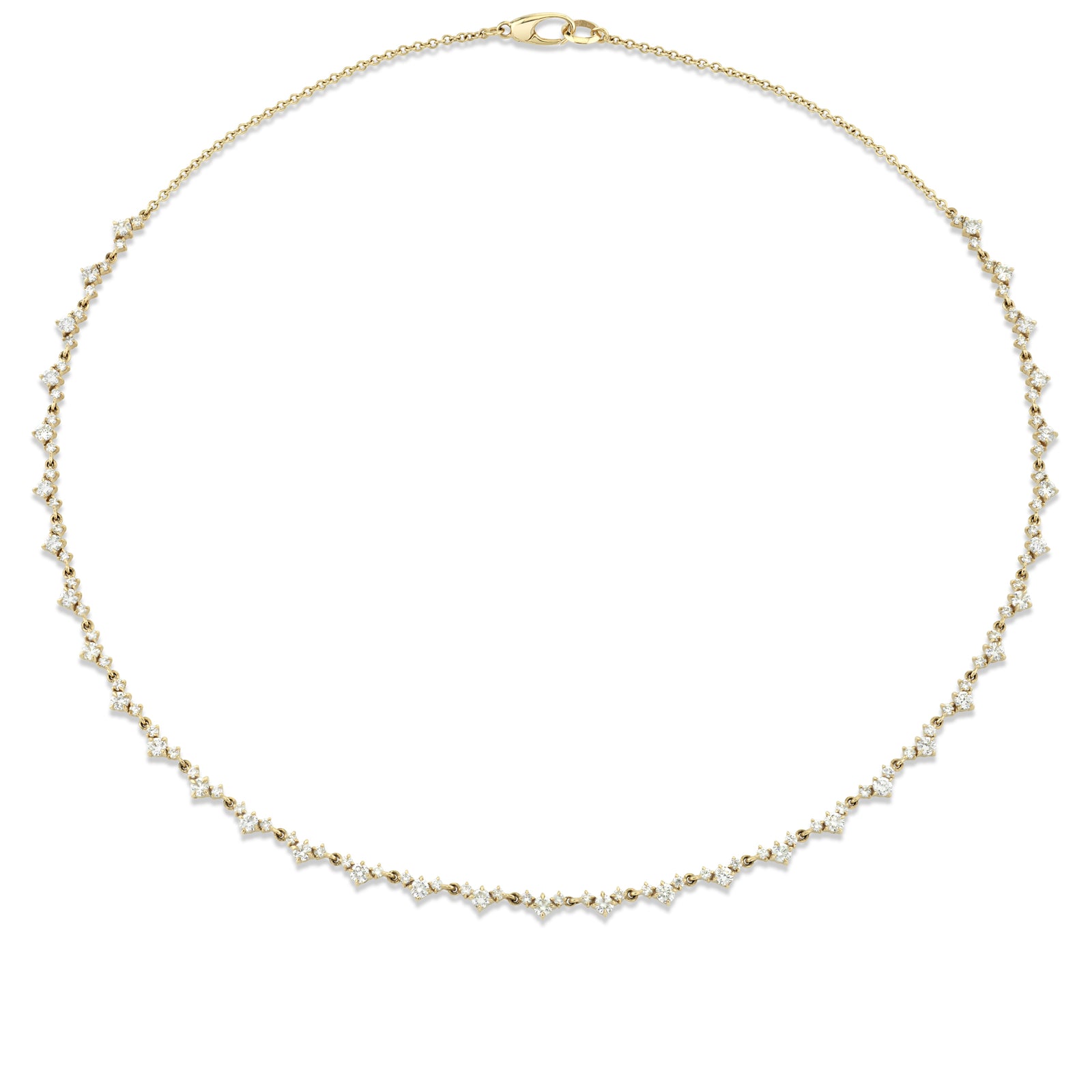 Eclat V Link Diamond Tennis Necklace