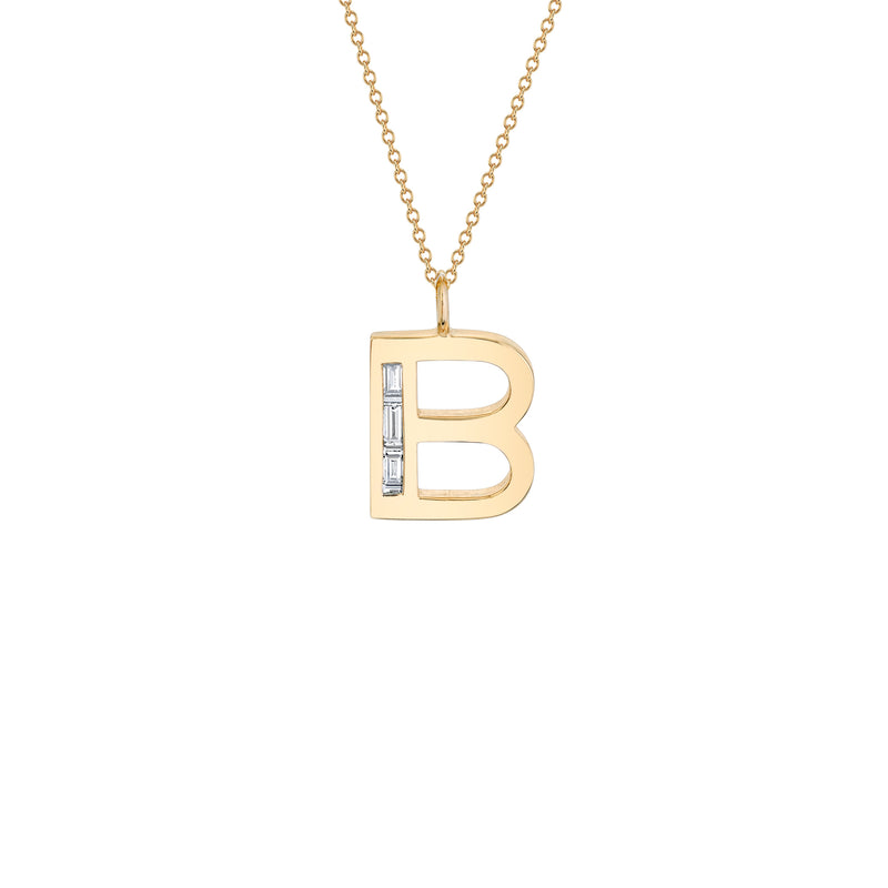 Large Deco Initial 16" Necklace