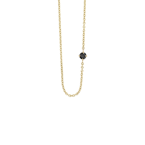 Black Diamond Floating Necklace