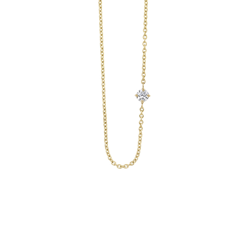 White Diamond Floating Necklace