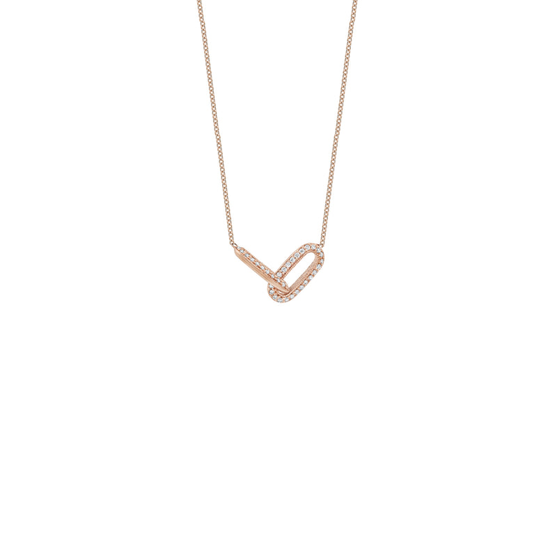 One Sided Pave Linked Necklace
