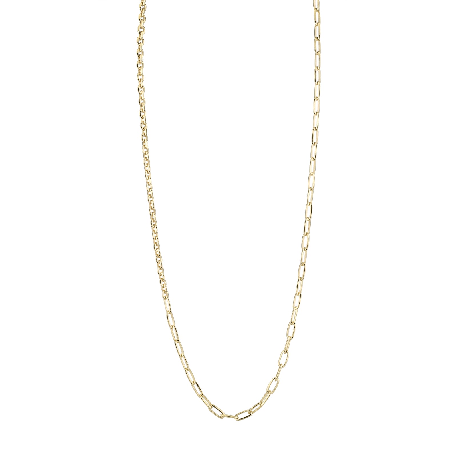 Offset XS and Signature Knife Edge Link Necklace