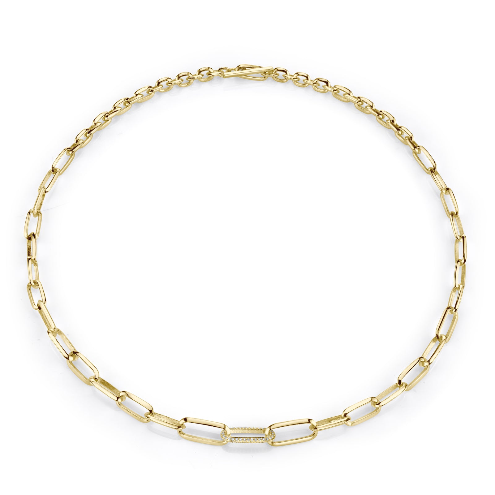Graduated Choker with Pave Center