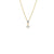 Mix Matched Round and Carre Shape Diamond Drop Necklace