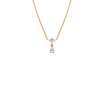 Mix Matched Round and Pear Shape Diamond Drop Necklace