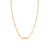 Graduated Knife Edge Oval Link Chain Nameplate Necklace