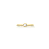 Emerald Cut Diamond Bezel Set Stacking Ring