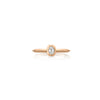 Oval Diamond Bezel Set Stacking Ring