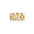 Three Row Cleo Ring with Carre Diamond