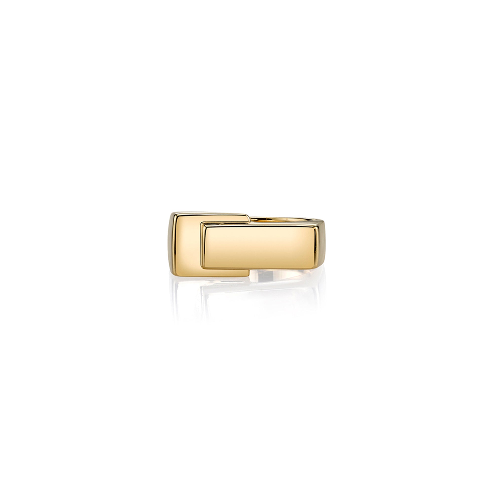 Large Basic Overlap Pinky Ring