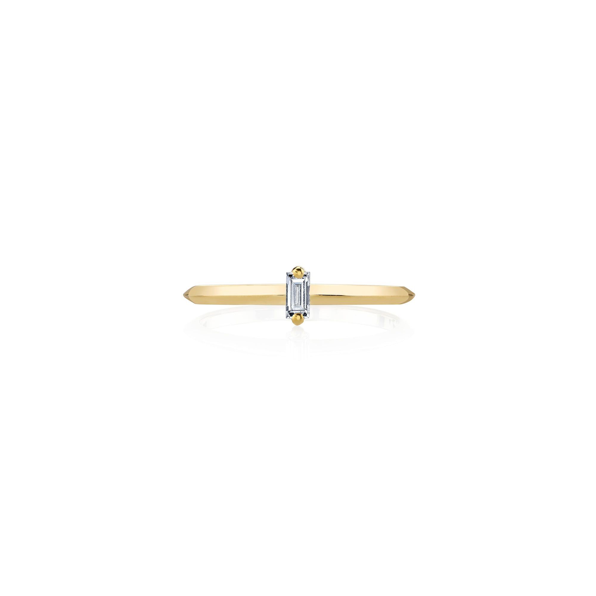 14K Gold Sideways Baguette Bezel Diamond Fashion Band – David's House of  Diamonds