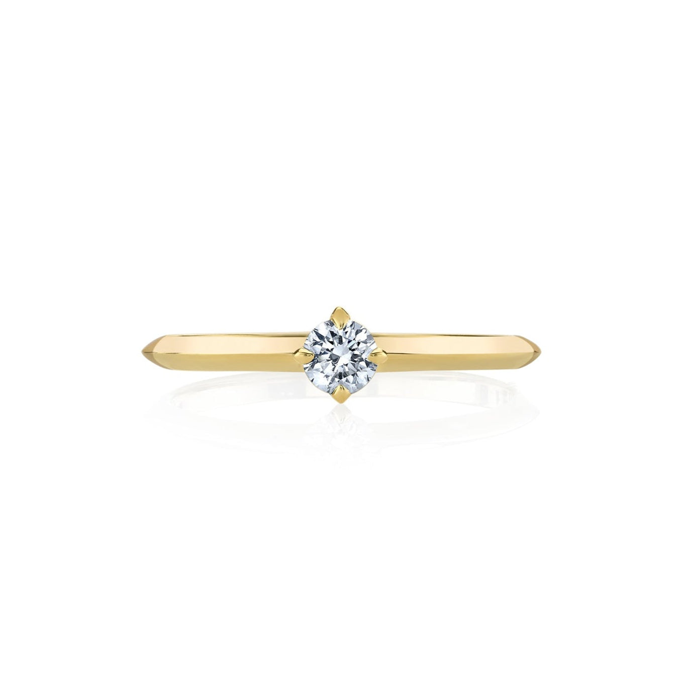 Petite Knife Edge Solitaire Ring