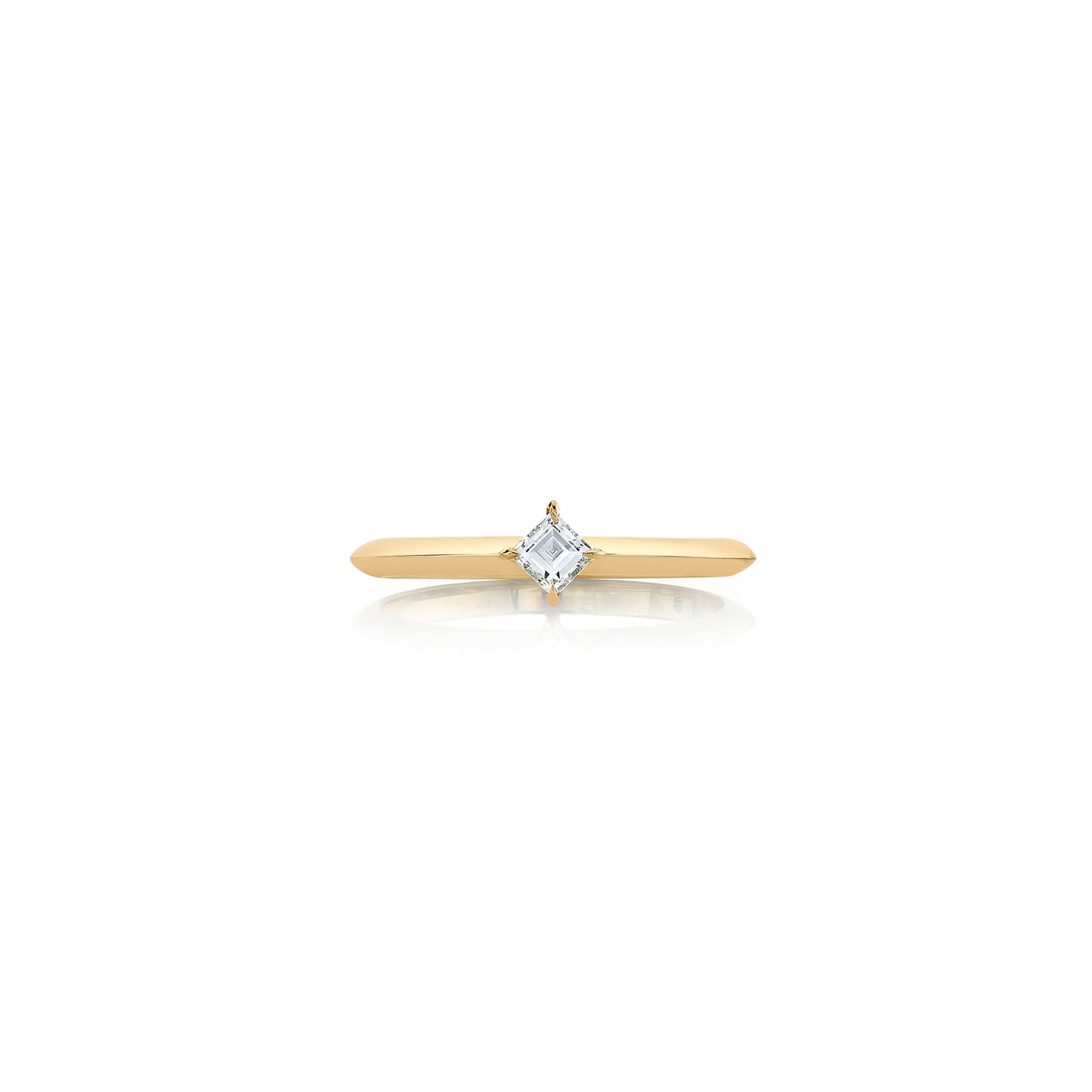 Petite Prong-Set Fancy Diamond Knife Edge Band