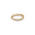 XS Knife Edge Oval Link Ring with Pavé center