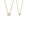 Mini Round Diamond Bezel Solitaire Necklace